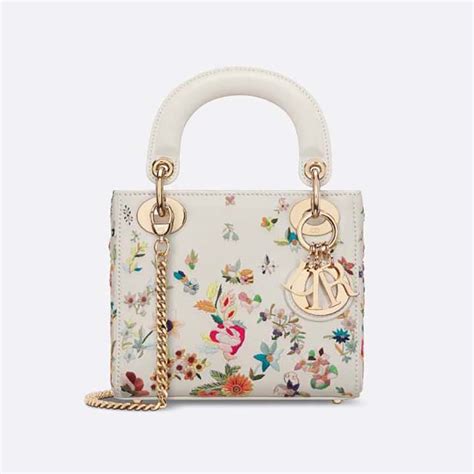 Mini Lady Dior Bag Latte Multicolor Dior 